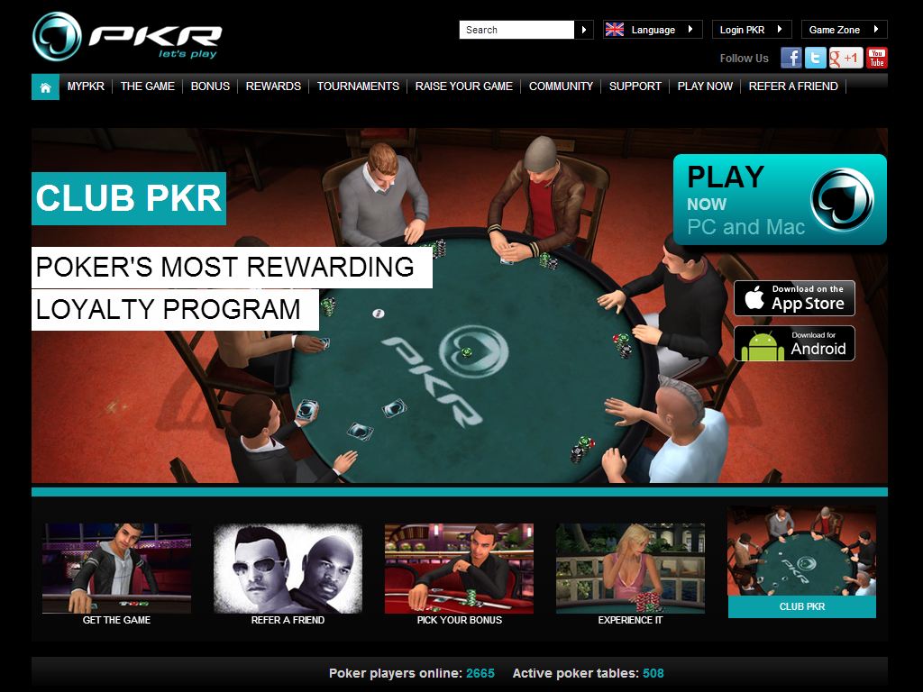PKR Poker Review - 32% Rakeback, $1000 Bonus