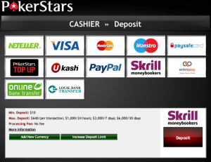 pokerstars deposit options