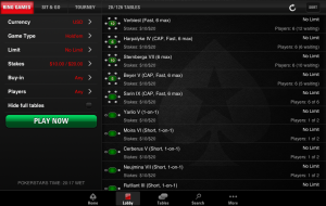 pokerstars mobile lobby