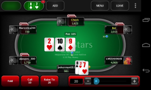 pokerstars mobile table