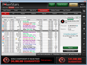 pokerstars tournaments lobby